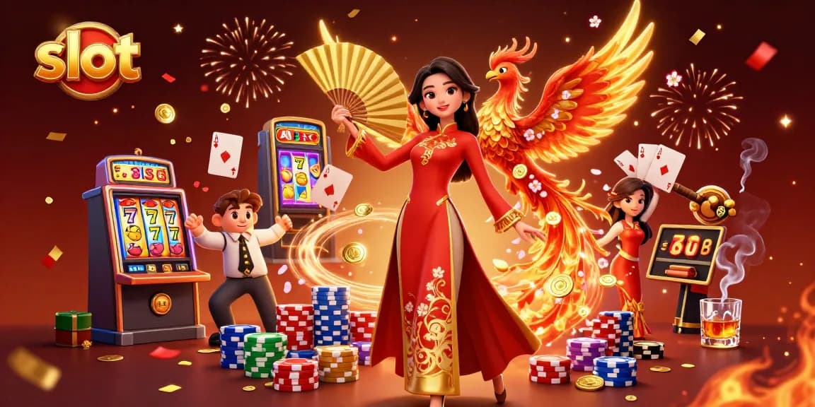 Experience thrilling slot games with vibrant characters, golden coins, and colorful jackpots.