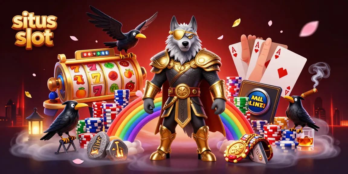 Experience the excitement of situs slot with vibrant slot reels, jackpot symbols, and engaging casino elements.