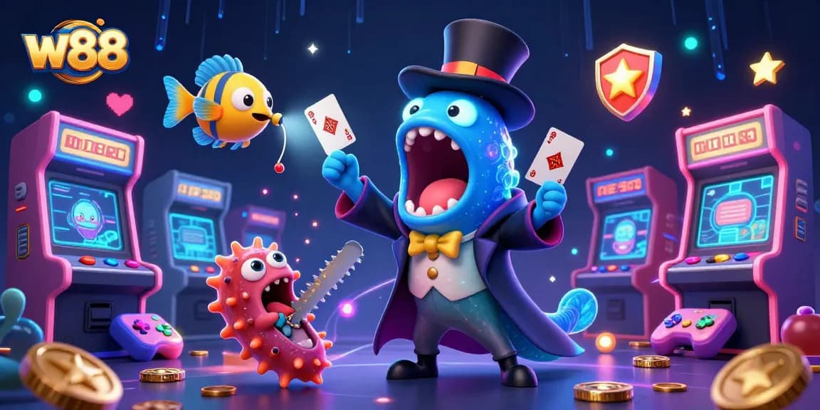 Trò chơi casino hấp dẫn tại w88 với các nhân vật hoạt hình 3D đầy màu sắc