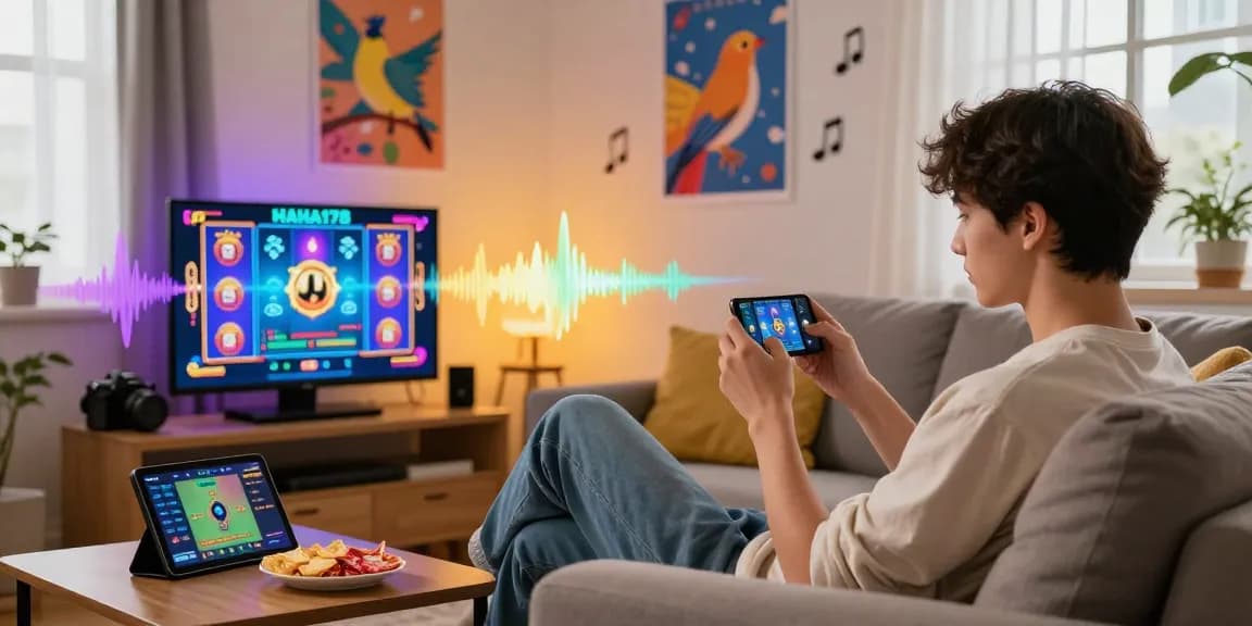 Engaging gaming experience on situs haha178 with vibrant visuals and a cozy setting.
