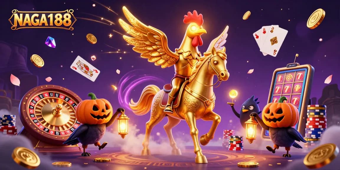 Memenangkan jackpot dengan NAGA188, ayam jantan emas bermain di kasino malam yang penuh keseruan