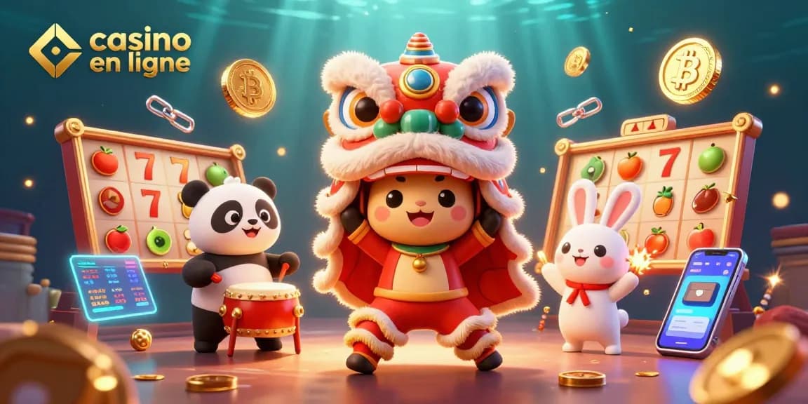 Jouez au casino en ligne avec une ambiance festive et des symboles de jeux d'argent captivants.