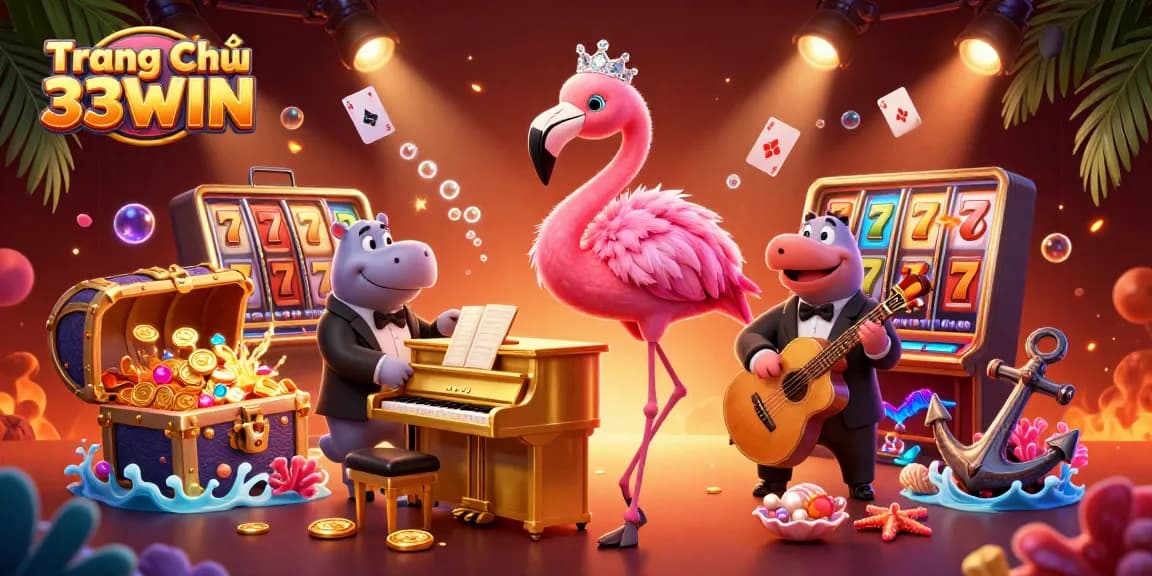 Experience thrilling games at Trang Chủ 33WIN with vibrant 3D casino visuals and dynamic elements.