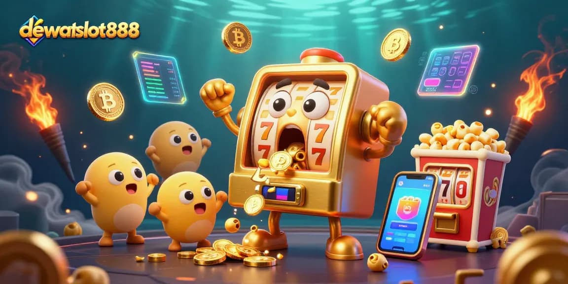 Menangkan jackpot besar di dewataslot888 dengan mesin slot emas dan koin berkilau.