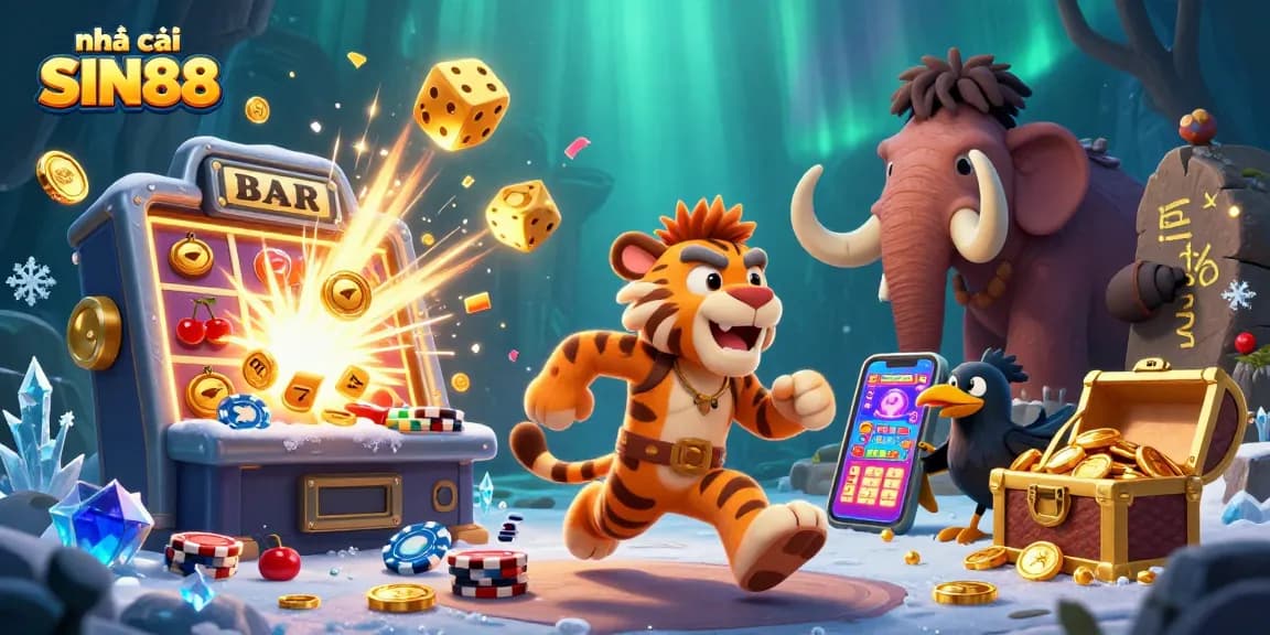 Engage with the excitement of nhà cái SIN88 through a vibrant cartoon casino adventure.