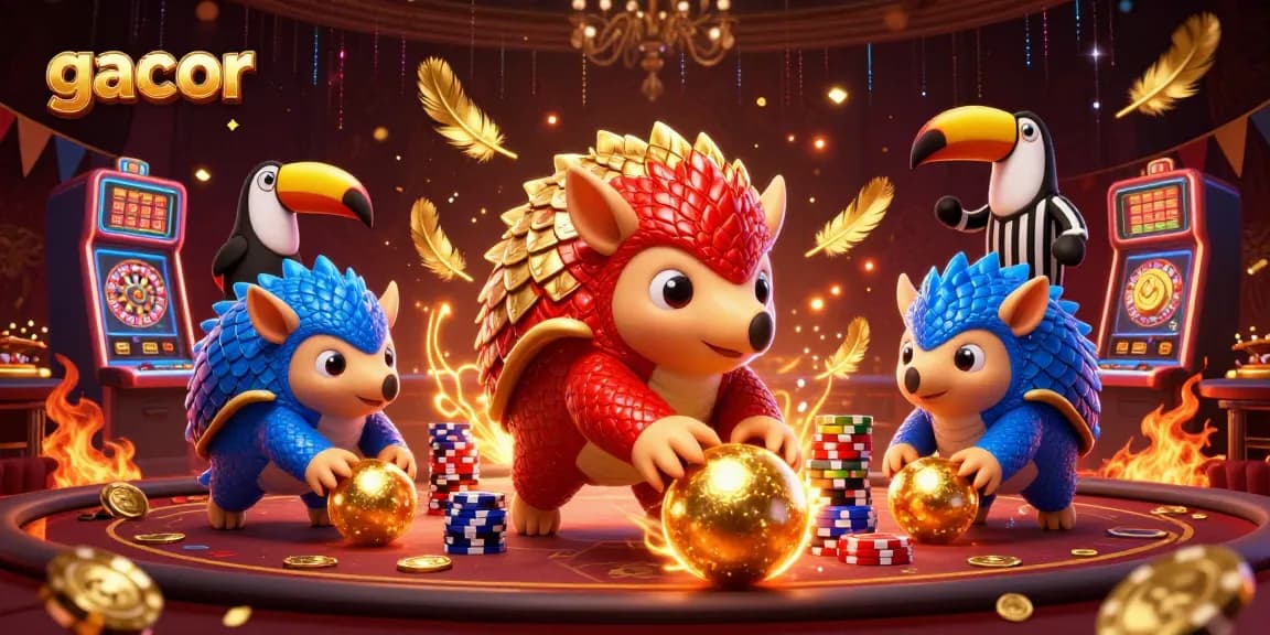 Engage in thrilling gameplay featuring gacor pangolins and vibrant casino elements.