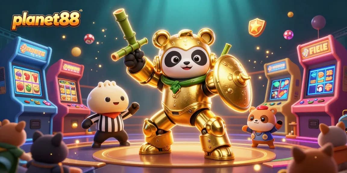 Engage with exciting gameplay at planet88, featuring colorful slot machines and a dynamic gaming arena.