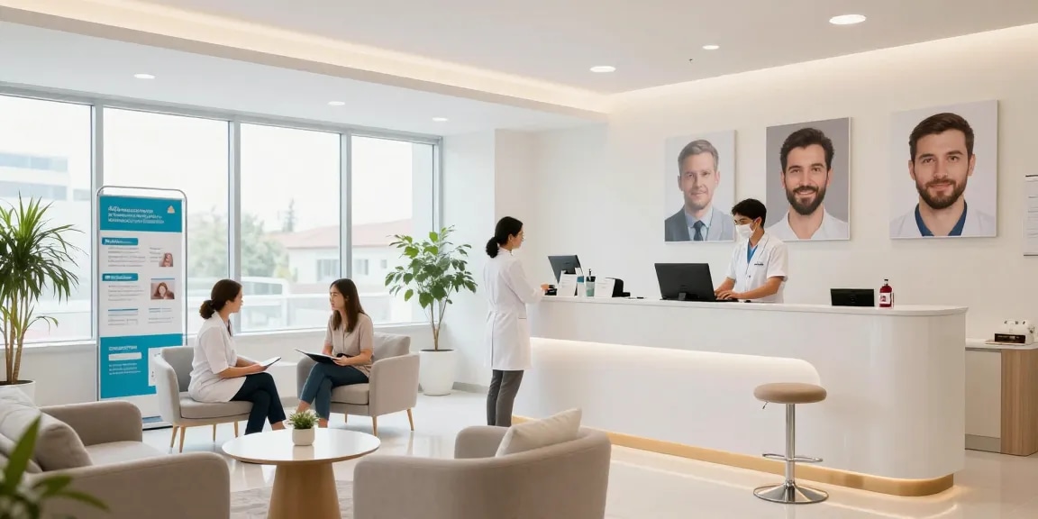 Hair transplant Turkey clinic showcasing medical services and patient care in a modern facility.