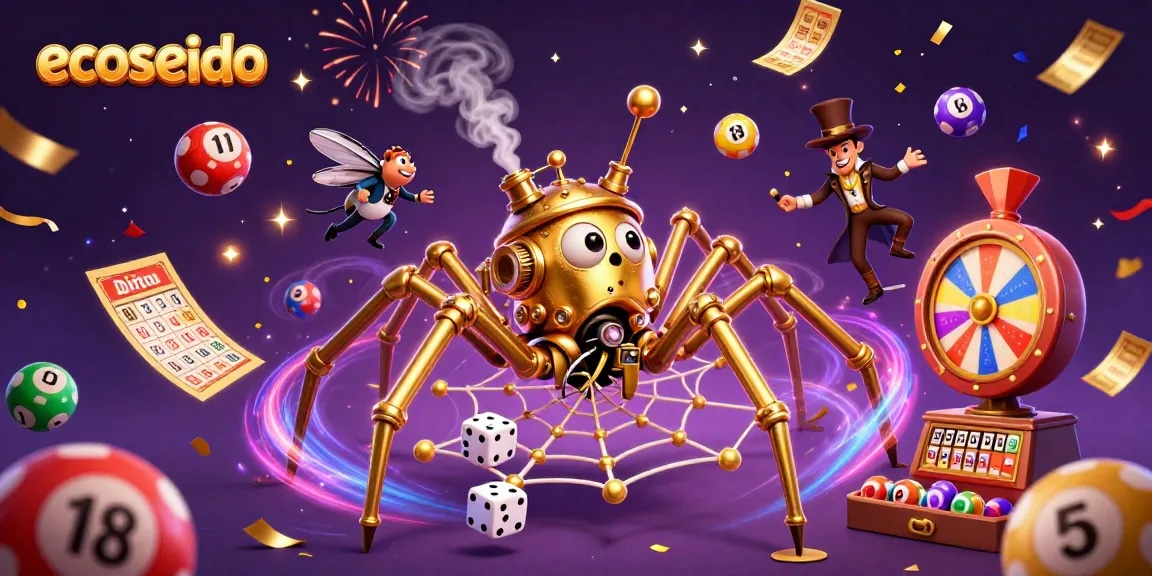 ecoseido engages players with a whimsical steampunk casino illustration showcasing vibrant games.