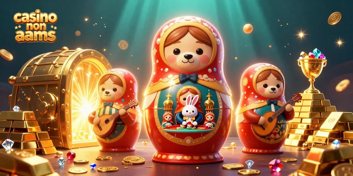 Partecipa a emozionanti giochi nei casino non AAMS con personaggi colorati e tesori in questa scena vivace.