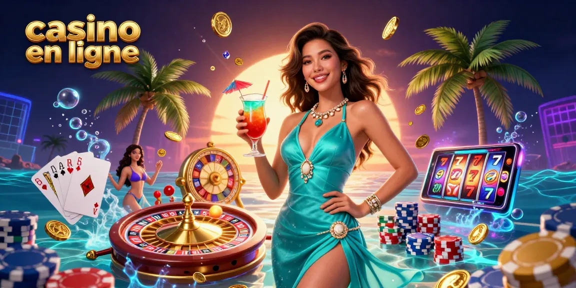 Découvrez des jeux vibrants au casino en ligne avec une touche tropicale et des éléments de casino dynamiques.