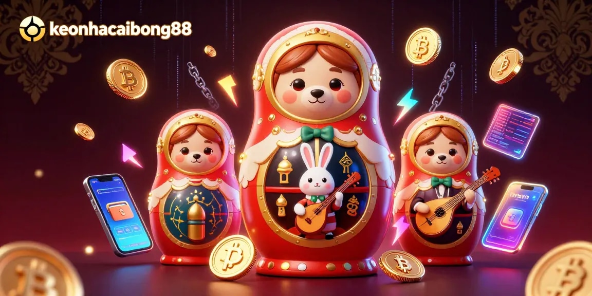 Engage in exciting gameplay at keonhacaibong88, featuring vibrant cartoon bears and crypto elements.