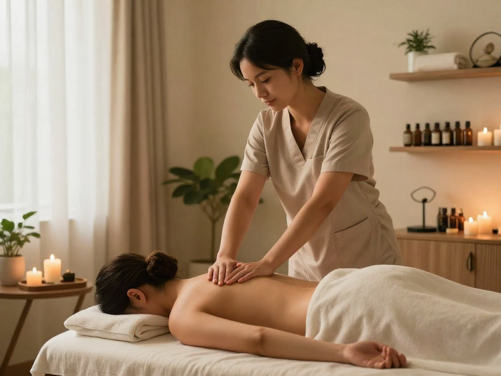 Premium 종로출장 services with a professional therapist providing a soothing Swedish massage in a serene home setting.