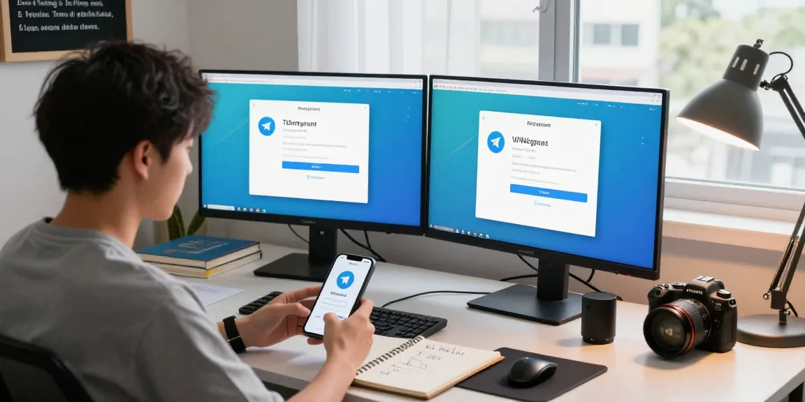 Telegram login in China troubleshooting with a tech-savvy user at their workspace