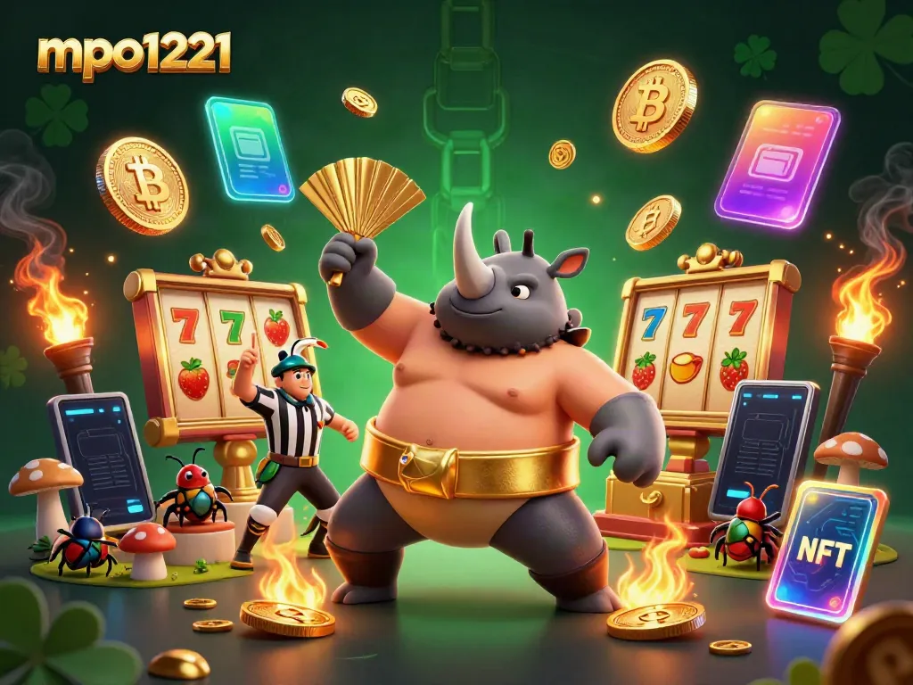 Experience the excitement of mpo1221 with a vibrant 3D illustration showcasing thrilling slot gameplay.