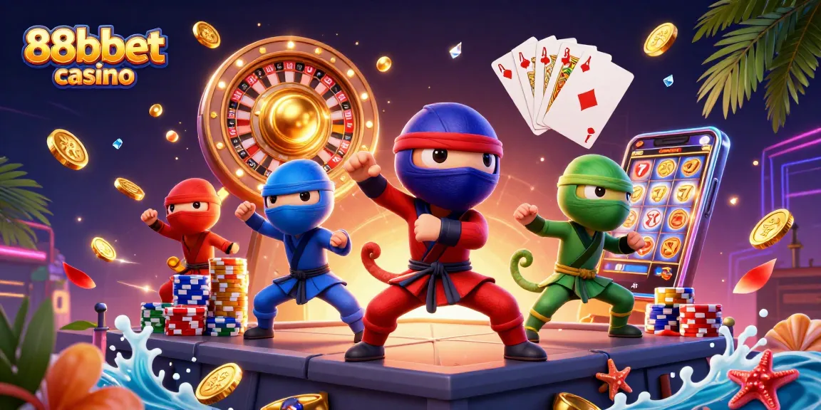Experience thrilling action at 88bbet casino with colorful chameleons in an engaging digital scene.