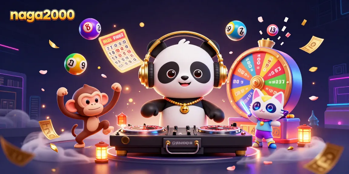 Permainan seru di naga2000 dengan DJ panda beraksi dan bola lotere berwarna-warni mengelilingi!
