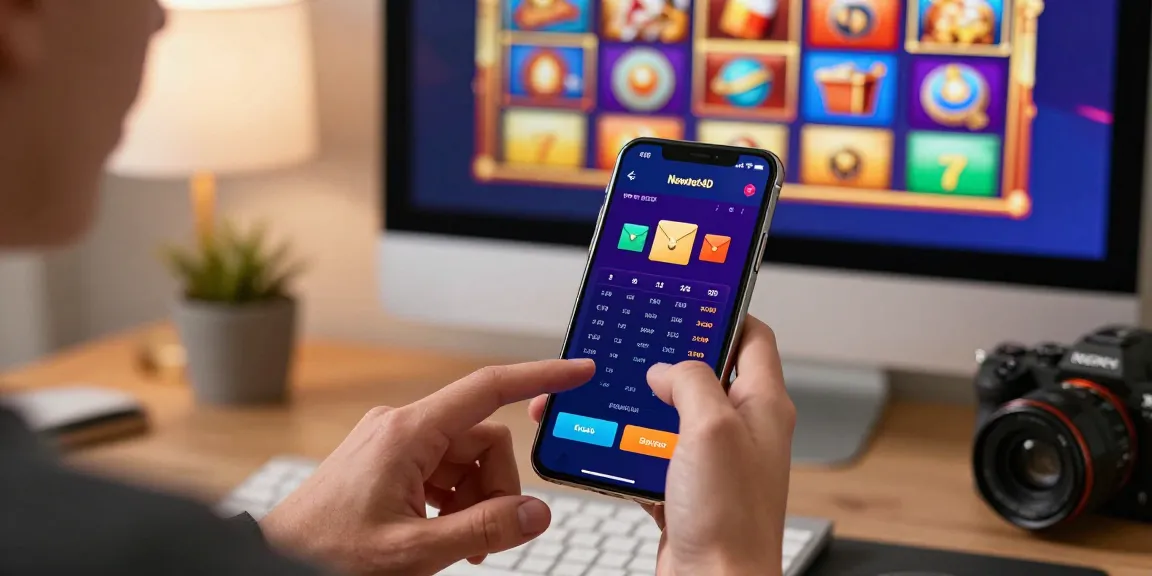 Engaged user exploring newbet4d app for online gambling with instant deposits and withdrawals.