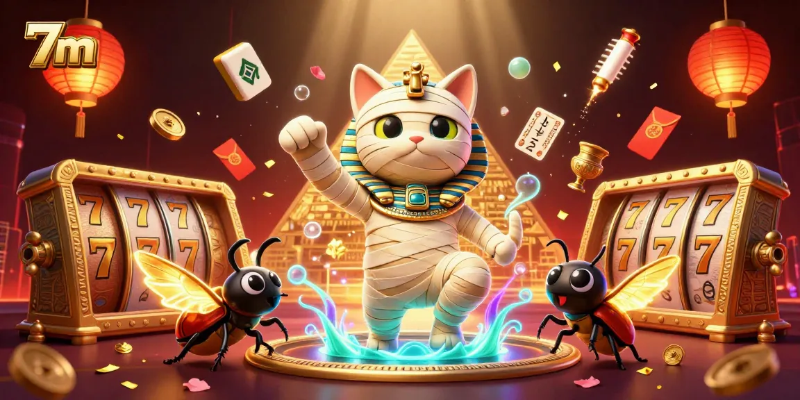 Bet on thrilling moments at 7m with the animated Egyptian mummy cat in action!