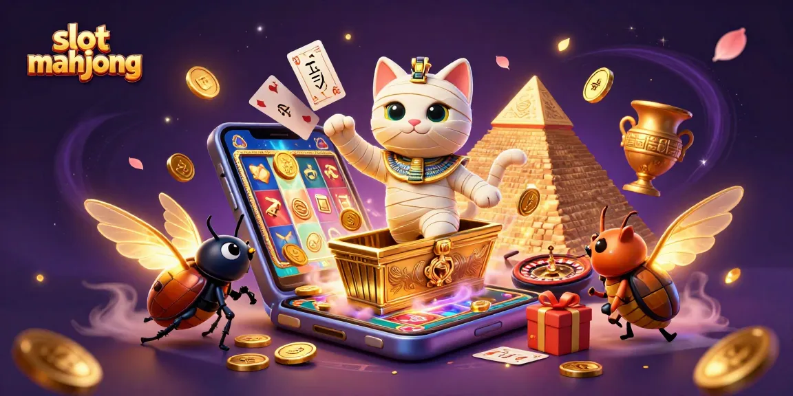 Engage in the excitement of slot mahjong with vibrant 3D cartoon characters in a casino setting.