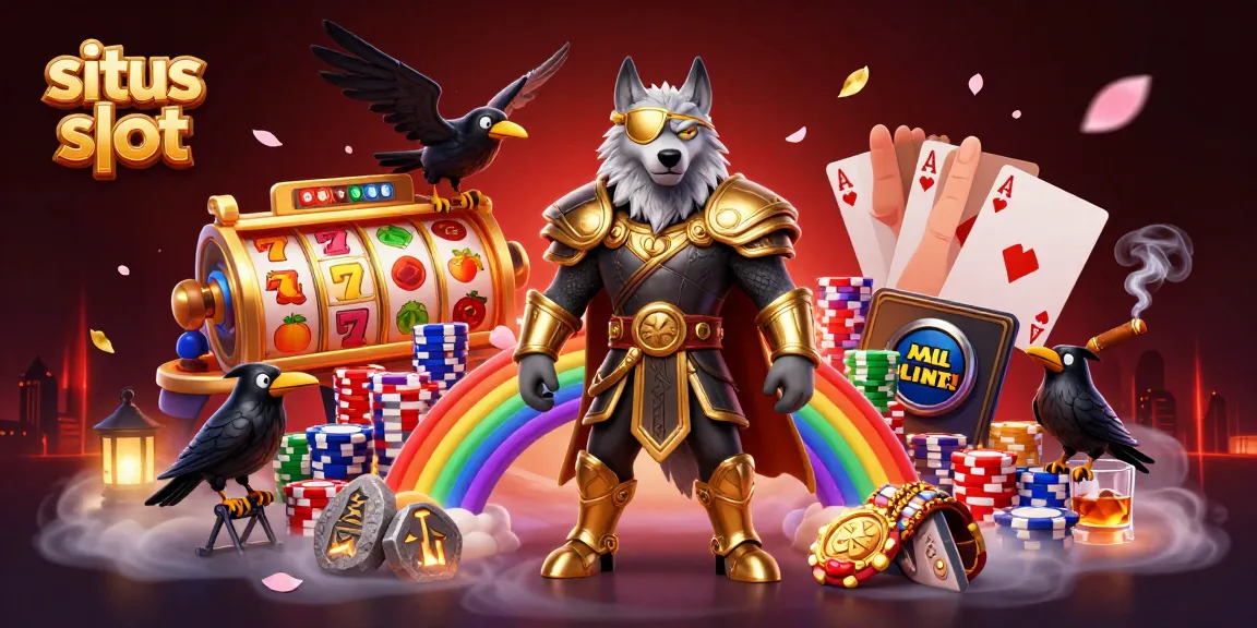 Experience the excitement of situs slot with vibrant slot reels, jackpot symbols, and engaging casino elements.