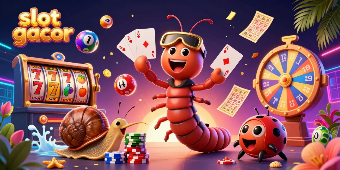 Experience thrilling action in a vibrant slot gacor scene with a millipede dealer and dynamic gaming elements.