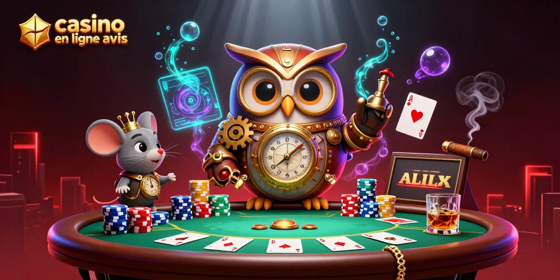 Jouez à vos jeux préférés avec "casino en ligne avis" à travers cette représentation dynamique d'une scène de casino 3D.