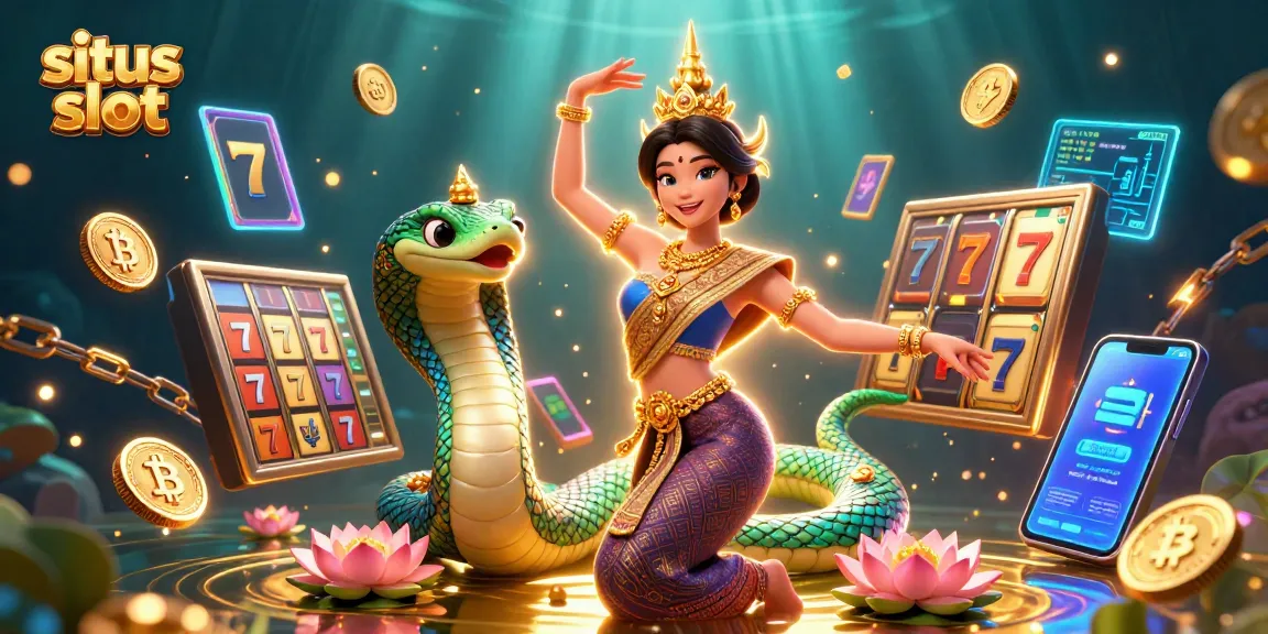 Engage with situs slot features in a vibrant 3D scene showcasing unique Asian casino elements.