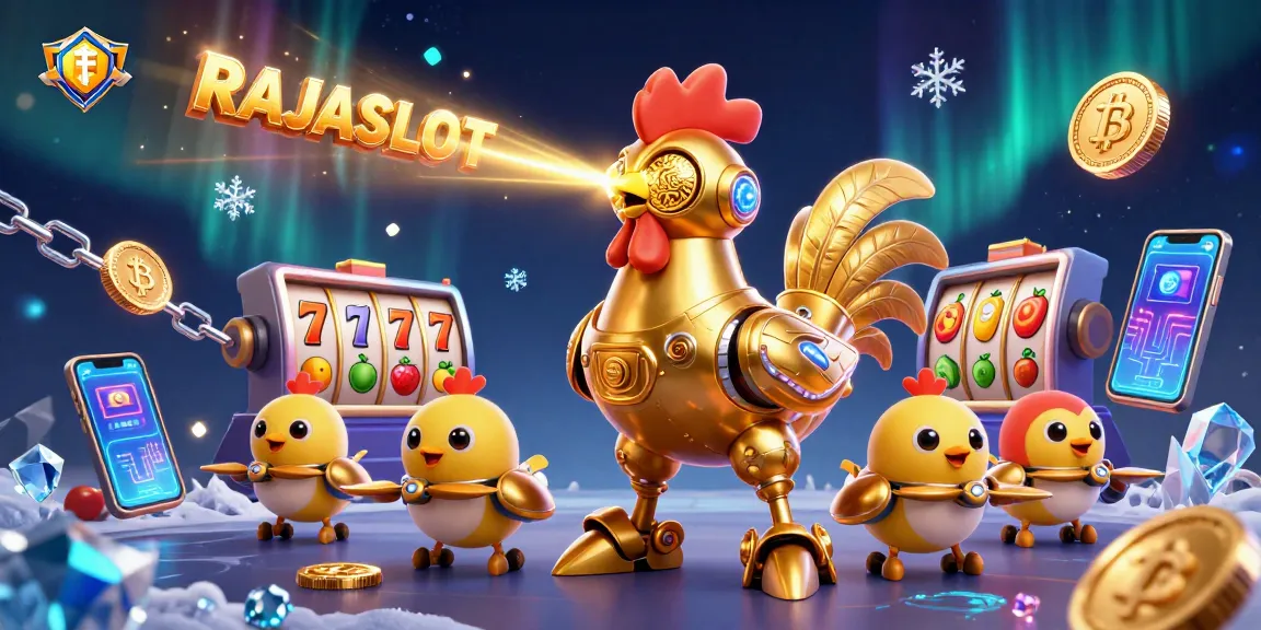 RAJASLOT menghadirkan robot ayam emas futuristik dan umatnya di dunia slot gacor.