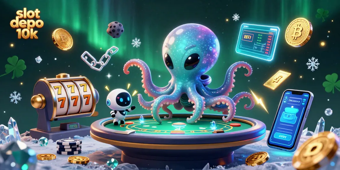 Experience the thrill of slot depo 10k with vibrant alien characters and exciting casino elements.