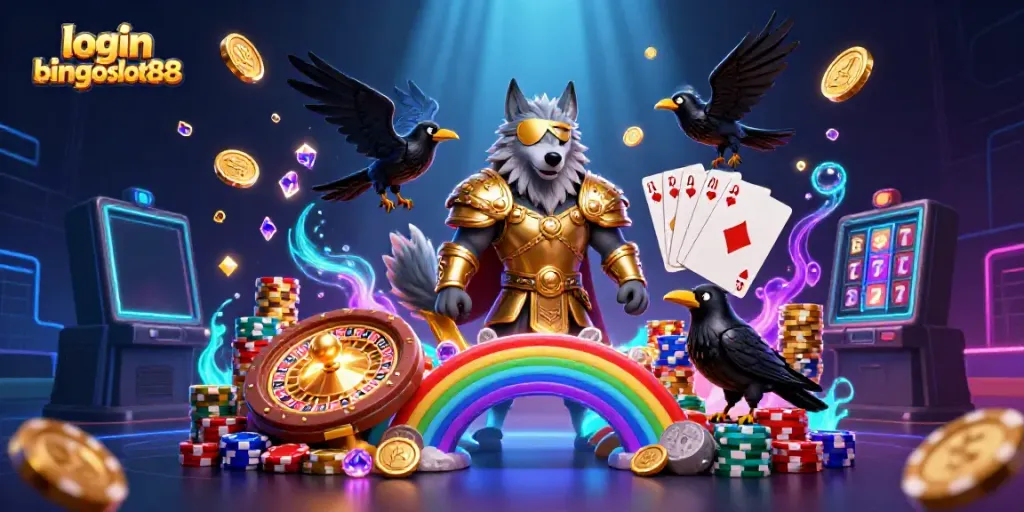 Keberuntungan login bingoslot88 di dunia kasino dengan karakter menarik dan banyak elemen permainan.
