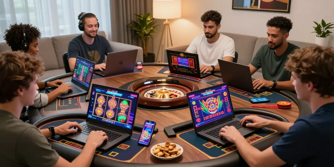 Migliori casino online non AAMS players enjoying thrilling games in a modern setup.