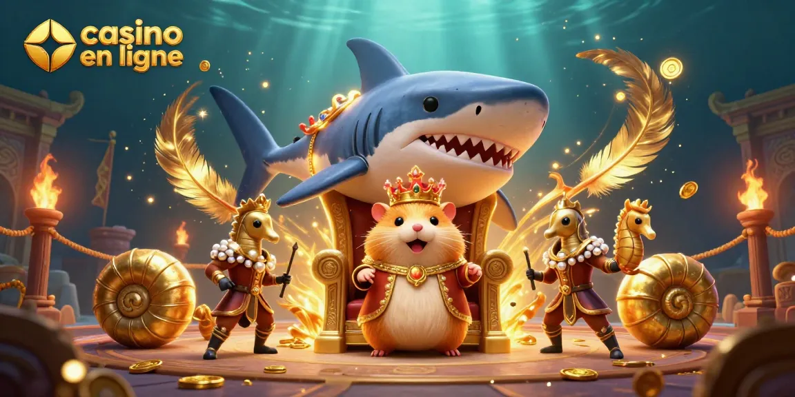 Jouez à des jeux captivants de casino en ligne avec notre roi hamster sur son trône unique.