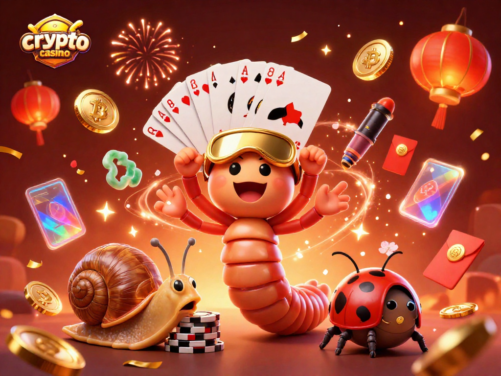 Engage at a crypto casino with vibrant characters and dazzling gaming elements