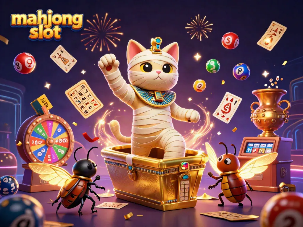 Experience the thrill of mahjong slot gaming with vibrant characters and dynamic casino elements.