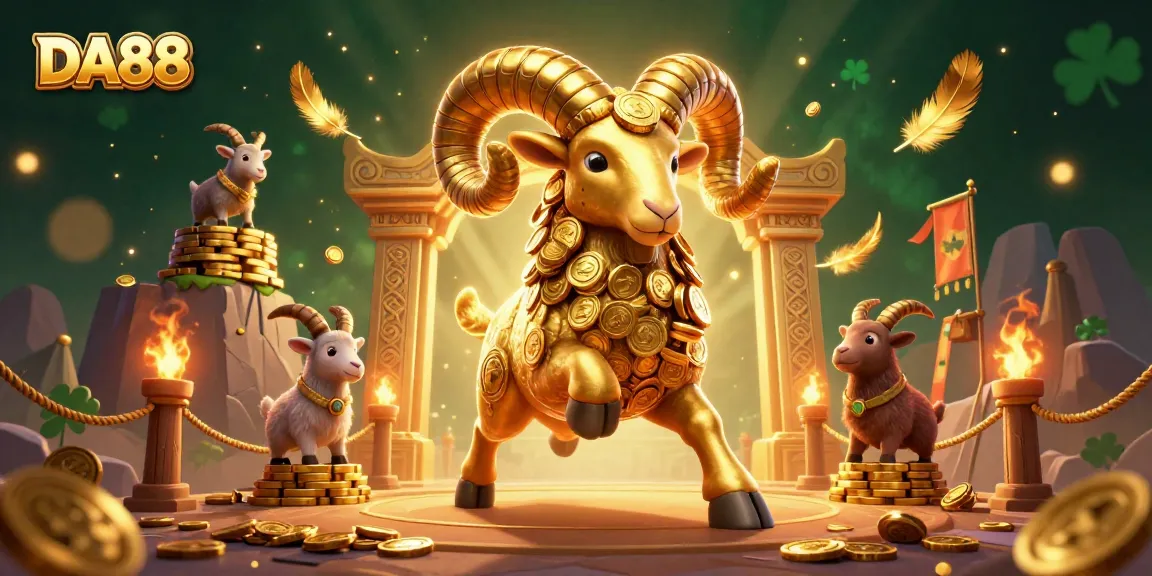 Experience DA88 with thrilling action in this vibrant 3D casino scene featuring dynamic characters and golden elements.
