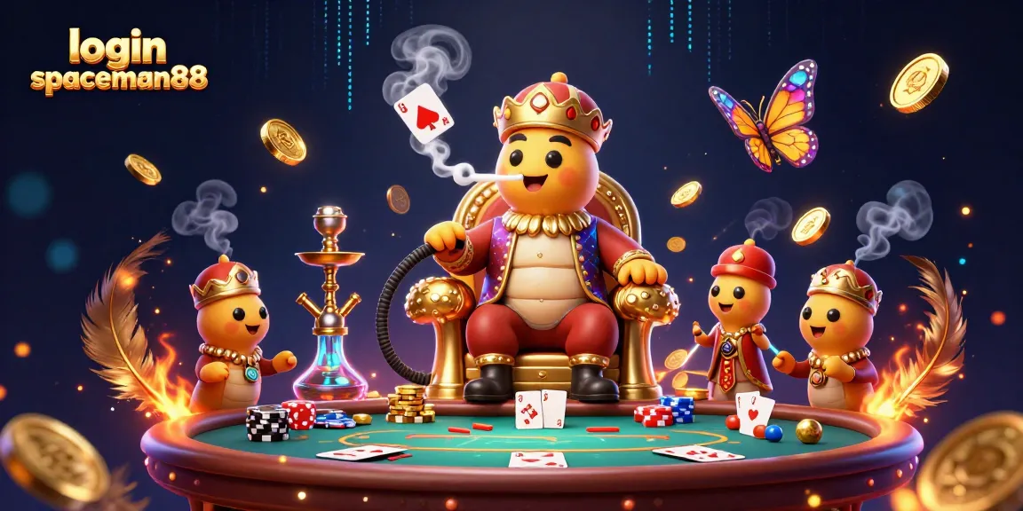 Engage in exciting gameplay with login spaceman88 at this vibrant online casino scene.