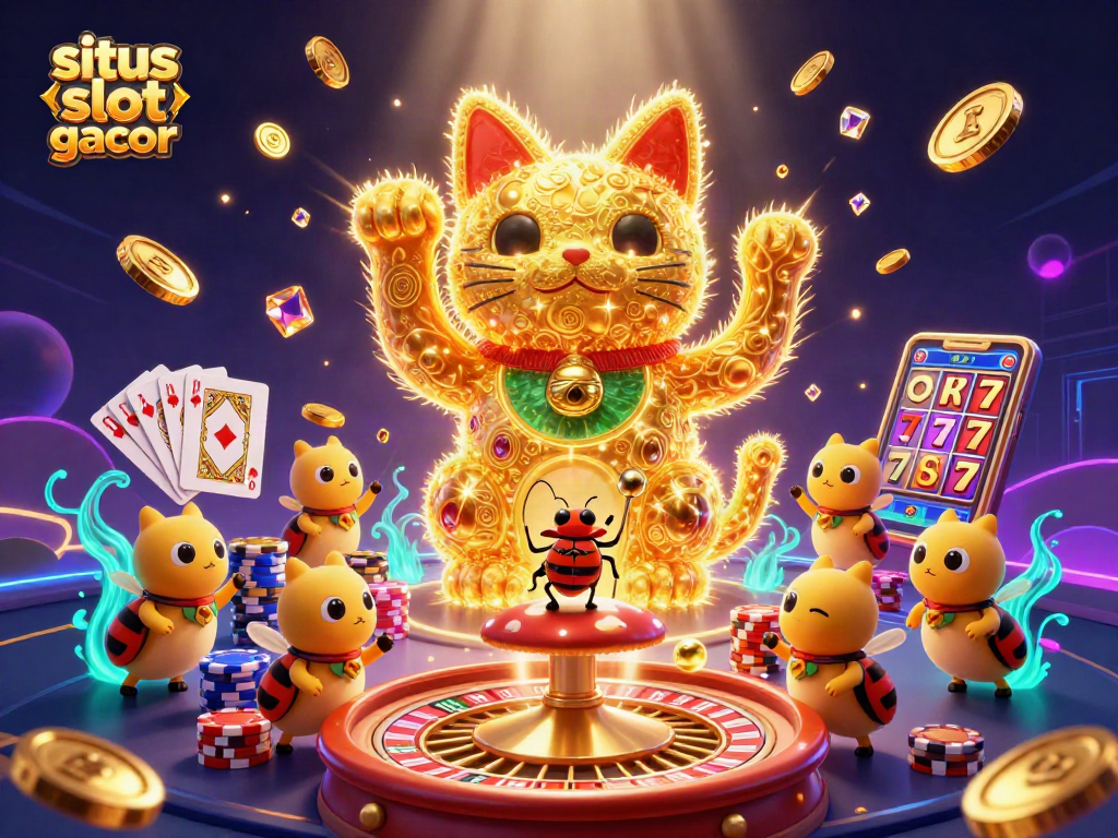 Mainkan situs slot gacor dengan pengalaman visual menarik dari karakter keberuntungan dan simbol kasino.