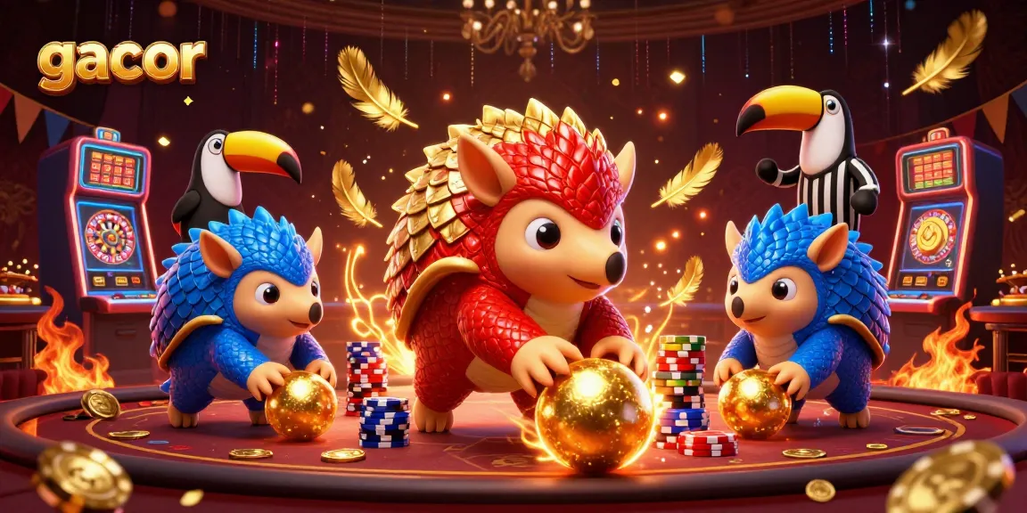 Engage in thrilling gameplay featuring gacor pangolins and vibrant casino elements.