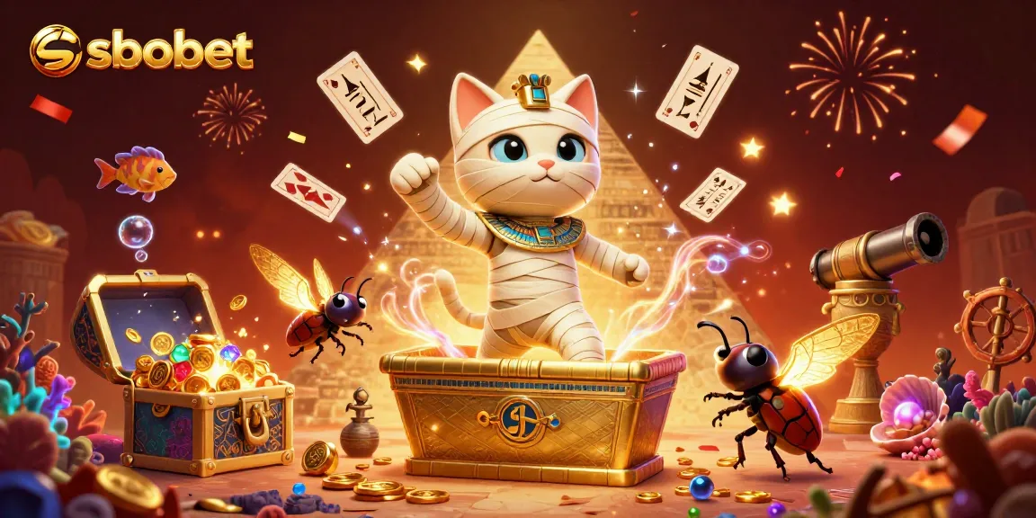 Bet on sbobet with excitement as the Egyptian mummy cat bursts from a sarcophagus!