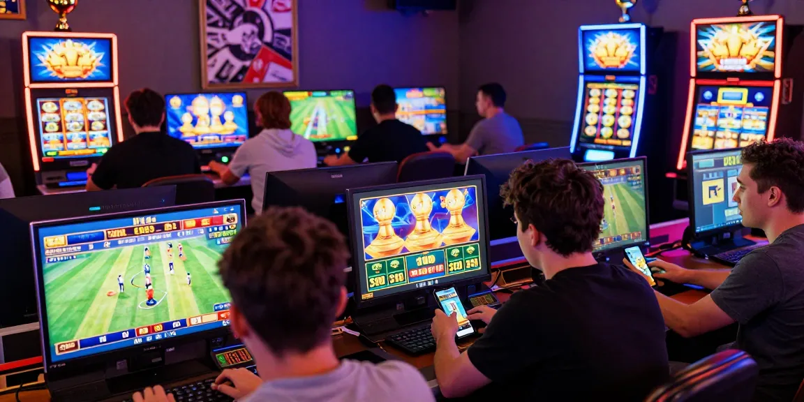 Online casino players enjoying link alternatif hero138 games on diverse devices, showcasing excitement and community.