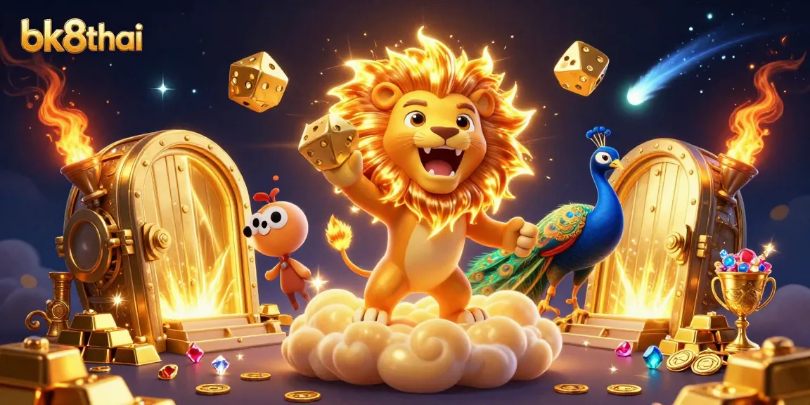 Experience thrilling victories at bk8thai with a dynamic casino scene full of golden treasures and excitement.