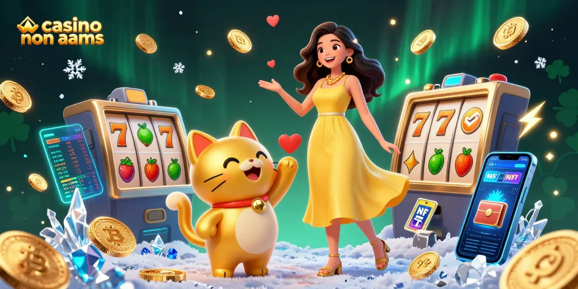 Vivi l'emozione del casino non AAMS con slot, monete d'oro e personaggi vivaci.