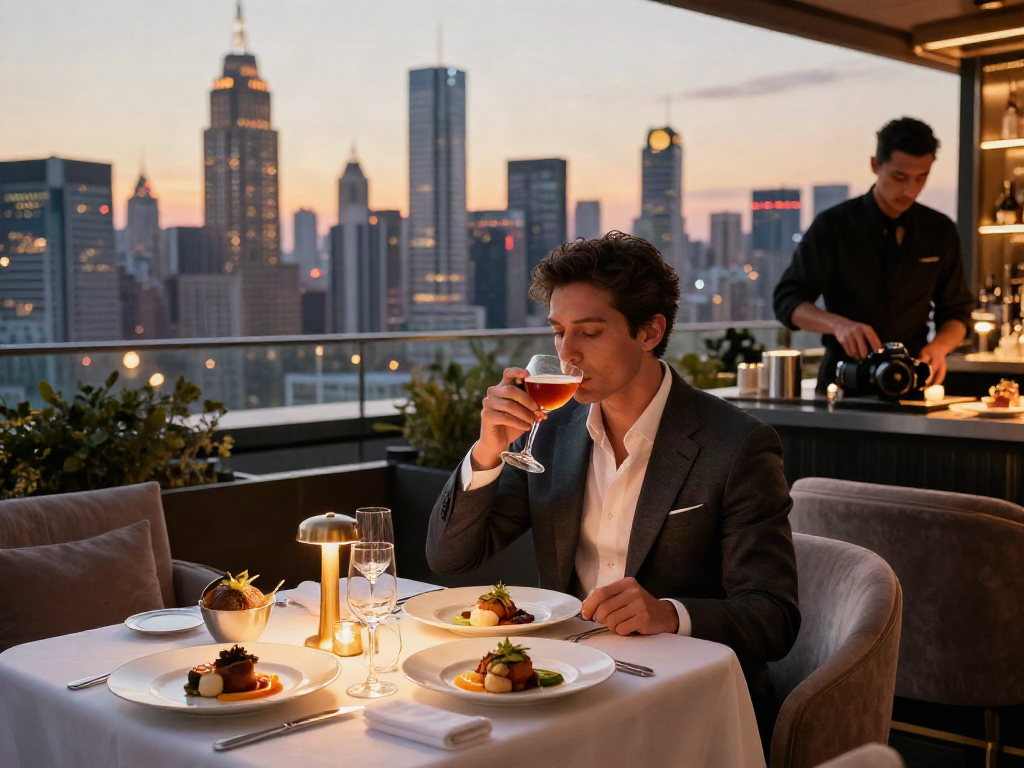 Pengalaman mewah luxury111 di restoran rooftop dengan pemandangan kota yang menakjubkan.