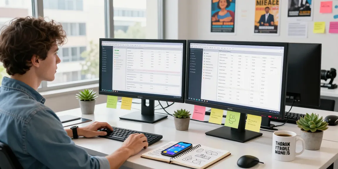 More from our blog showcasing a vibrant digital marketing workspace with analytics and creative inspiration