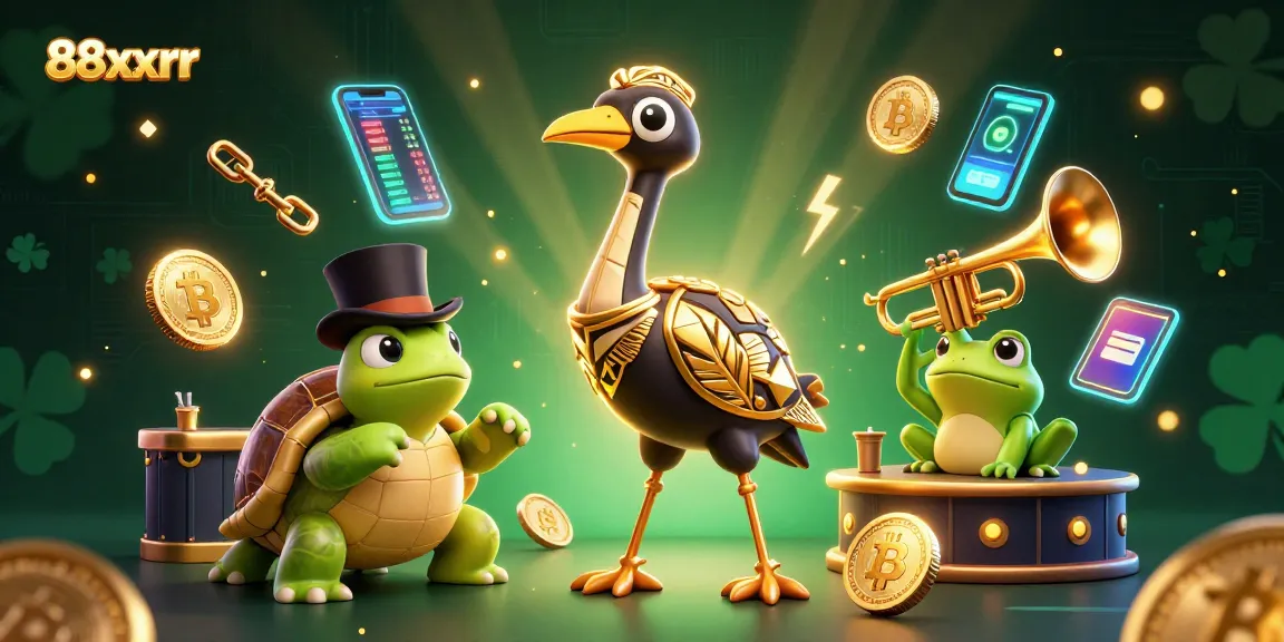Experience excitement with 88xxrr at a vibrant casino night featuring cartoon characters and crypto elements.