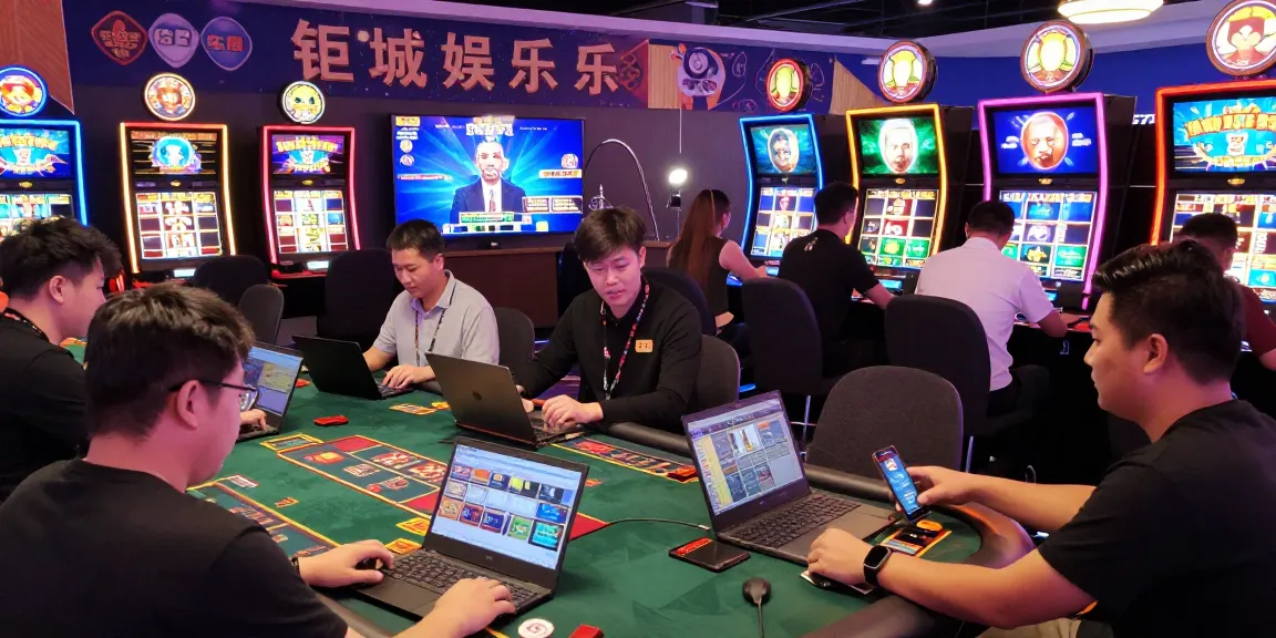 Players celebrating wins in 鉅城 online casino with vibrant gaming atmosphere.