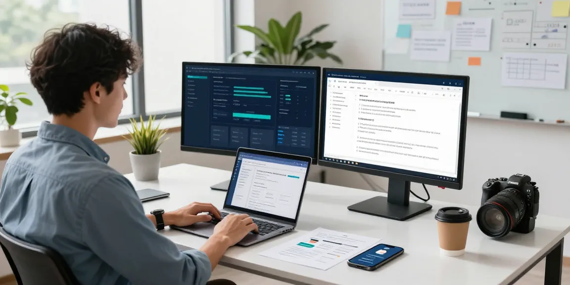 Business professional analyzing age verification system data in a modern office setting