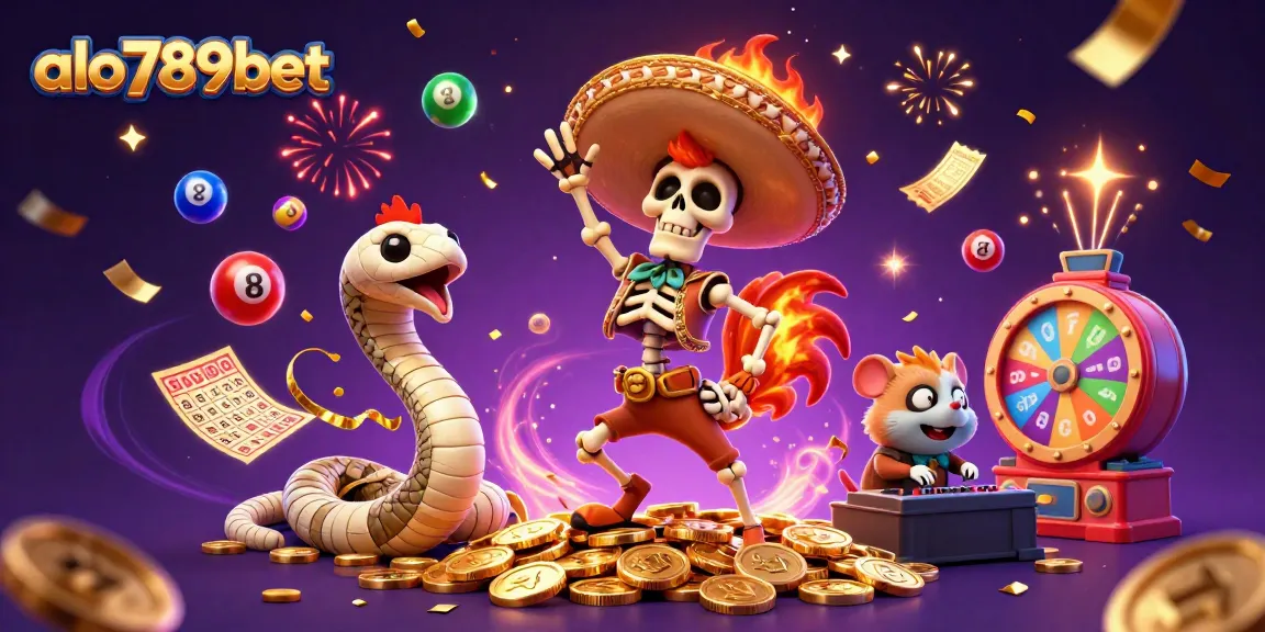Join the excitement at alo789bet with a vibrant 3D illustration of a festive casino scene