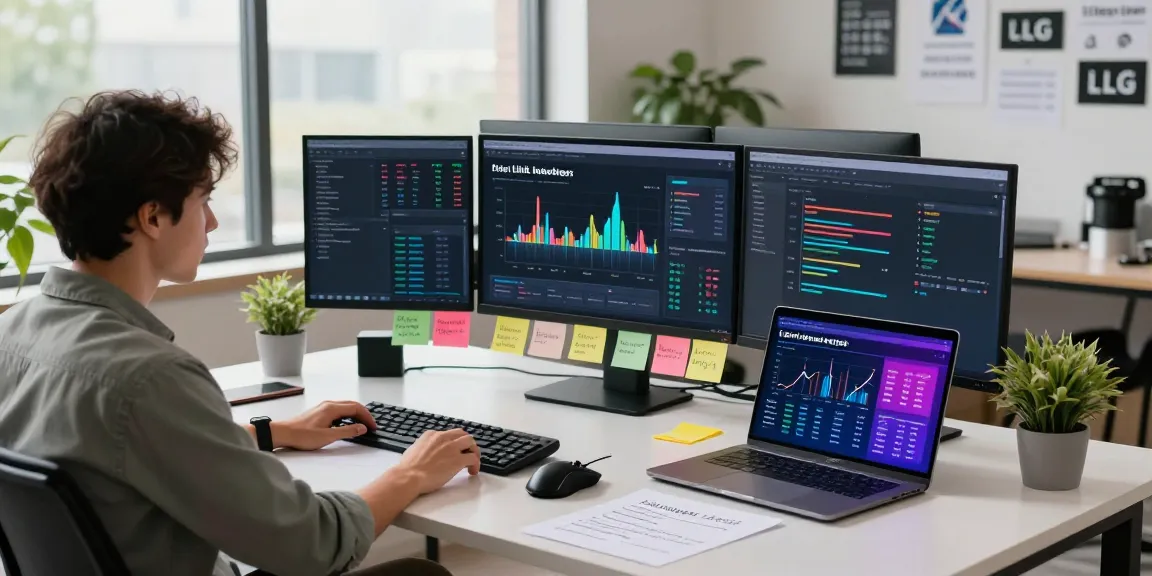 SEO analyst optimizing LLG link indexing strategies in a modern workspace